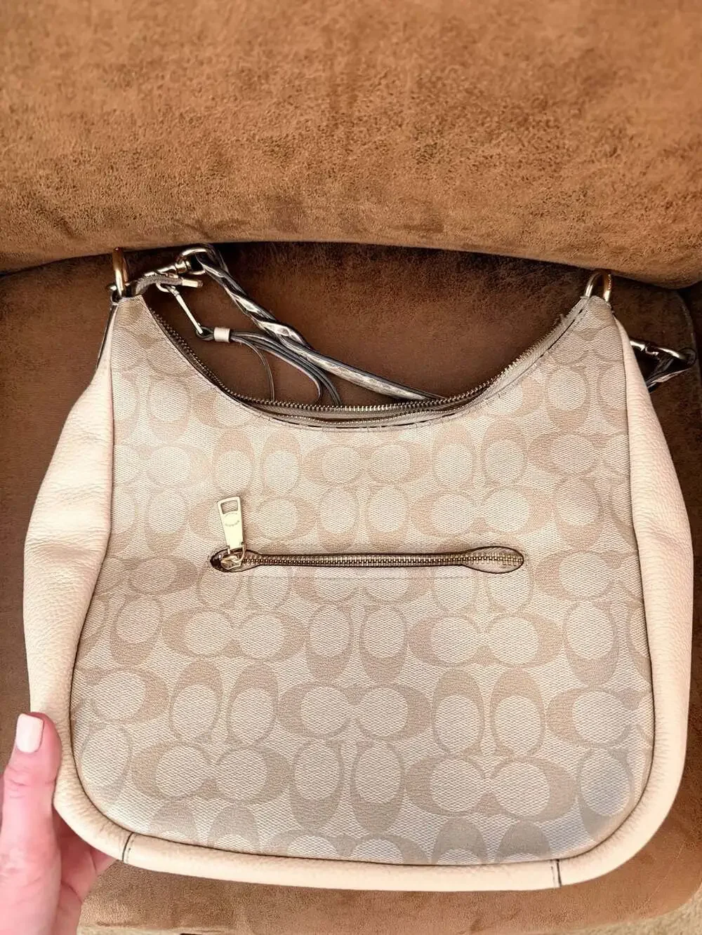Coach Jules Hobo in Signature Canvas with Braid Detail